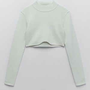Women’s Mint Green Crop Knit Top